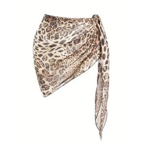 BNWT Isabelle LaRue Leopard Print Sarong - One Size